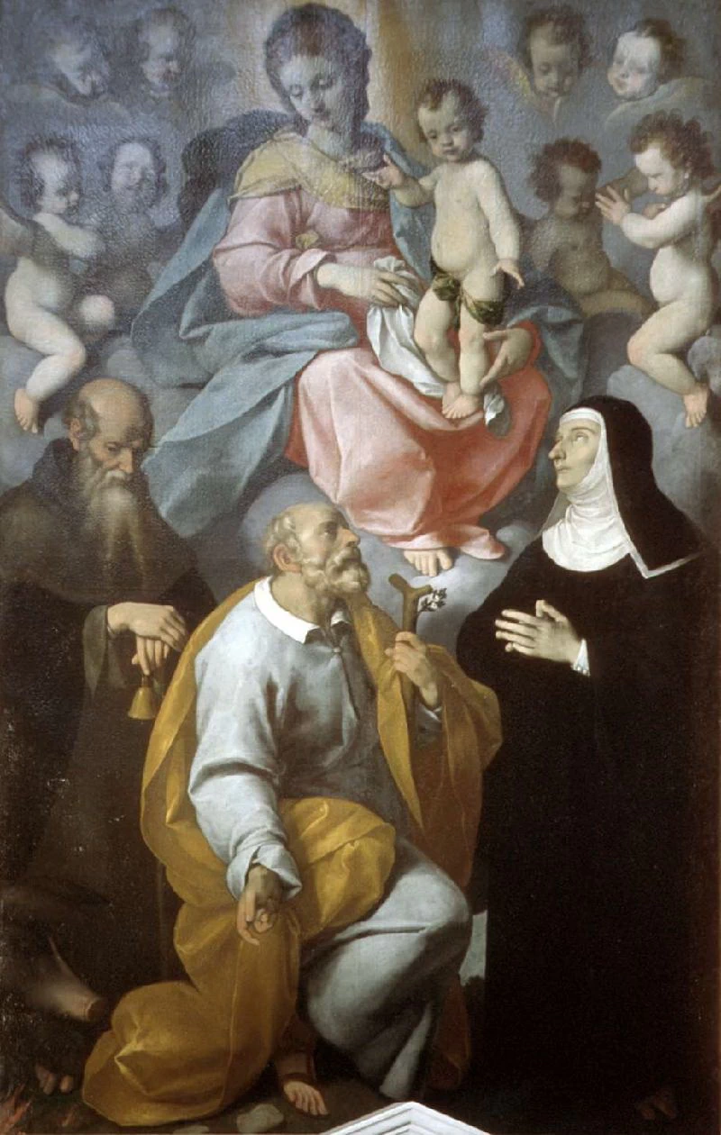 C. (1653 circa), Madonna in gloria con tre Santi